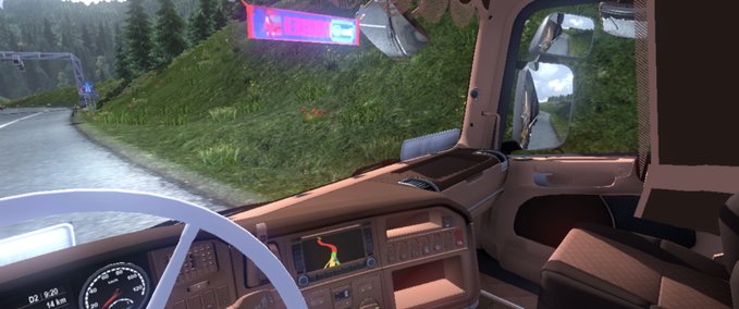Interieurs Brown Withe Scania LuxuryInterior Eurotruck Simulator mod