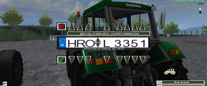 Scripte KfZ Kennzeichen  Landwirtschafts Simulator mod
