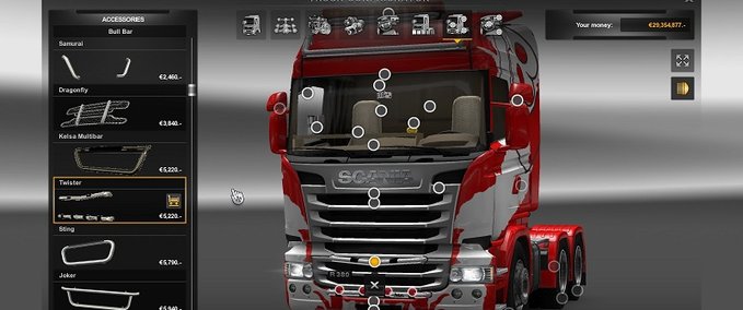 Skins G force Volvo Eurotruck Simulator mod