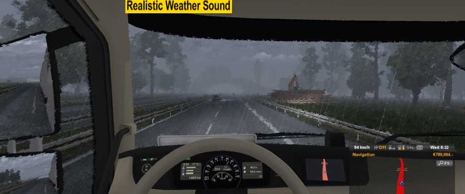 Sound Realistic Weather Sound  Eurotruck Simulator mod