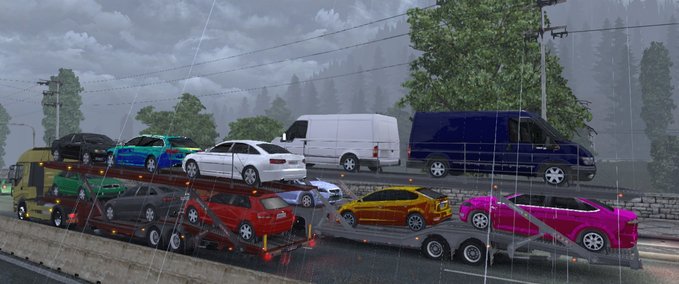 Trailer Audi Ford Car Transporter Eurotruck Simulator mod
