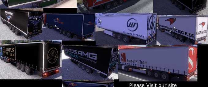 Standalone-Trailer F1 Team  Eurotruck Simulator mod