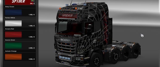 Skins Scania Spider Eurotruck Simulator mod