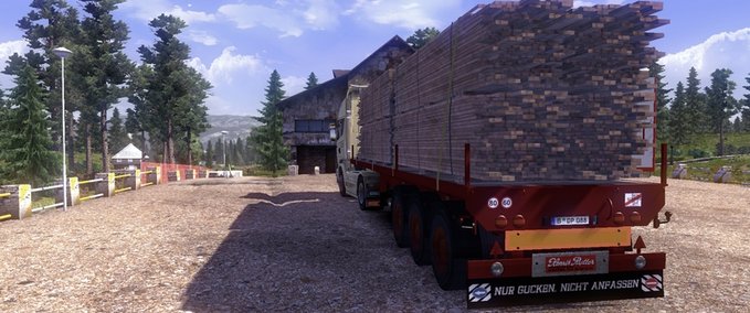 Standalone-Trailer Trailer Faltbed Bretter Eurotruck Simulator mod