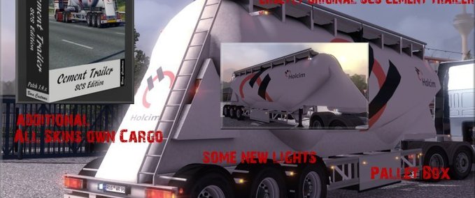 Cement-Cistern Cement Trailer tuning Eurotruck Simulator mod
