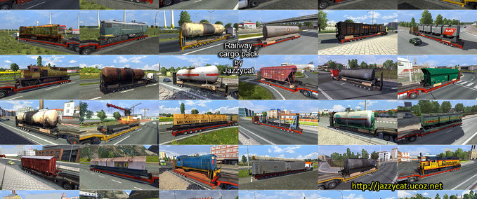 Trailer Railway Cargo Pack DLC Eurotruck Simulator mod