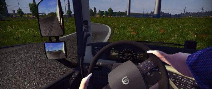 Interieurs Hand on Wheel Steering Eurotruck Simulator mod