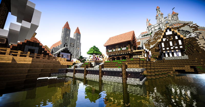 Minecraft Mittelalter Stadt Mit Burg V Maps Mod F R Minecraft