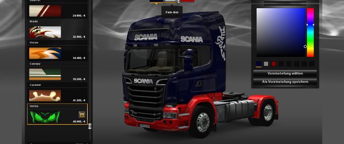 Scania Scania Look Farbwechsel Eurotruck Simulator mod