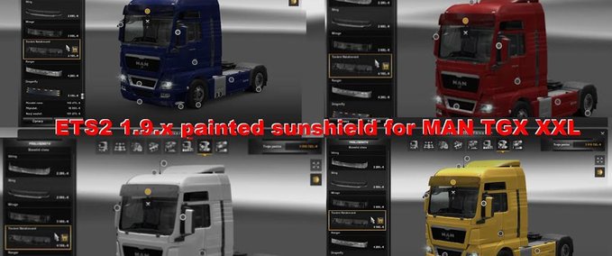 MAN Painted Sunshield  Eurotruck Simulator mod