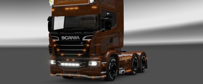 Trucks Scania V8 Black Amber  Eurotruck Simulator mod