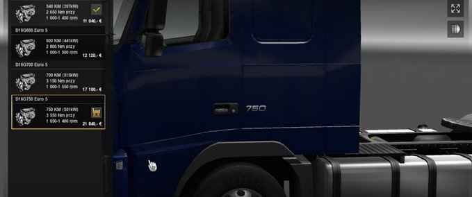 Volvo   FH16 2009 engine badges Eurotruck Simulator mod