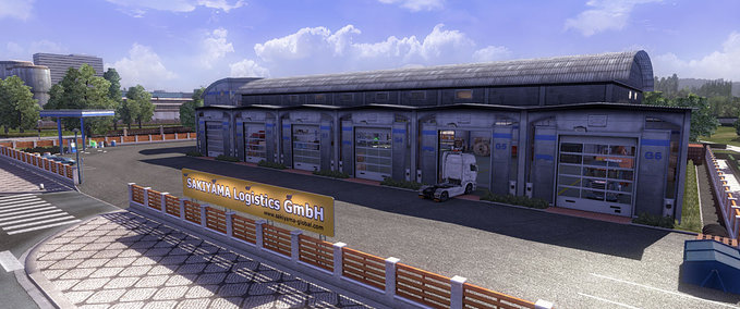 Mods Custom large garage Type A Eurotruck Simulator mod