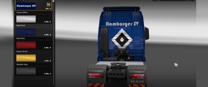 Skins Hamburger SV MAN  Eurotruck Simulator mod