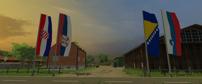 Objekte ExYu Flags Landwirtschafts Simulator mod