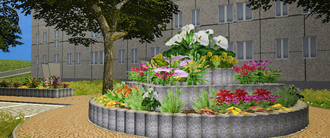 Objekte Blumenbeete mit Gehwegen Landwirtschafts Simulator mod