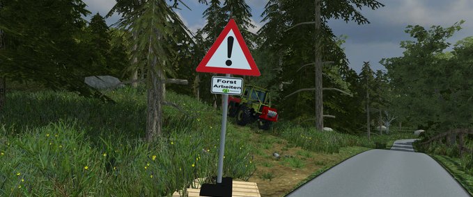 Sonstige Anbaugeräte Schild Forst Arbeiten Landwirtschafts Simulator mod