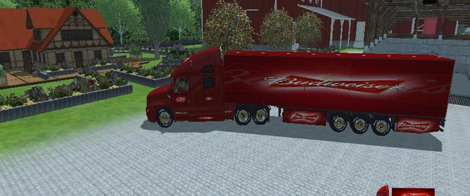 Peterbilt & Kenworth budweiser truck and trailer Landwirtschafts Simulator mod