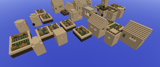 Maps Sky Block Dorf Minecraft mod