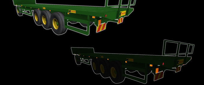 Ballentransport NC Engineering 41ft bale trailer  Landwirtschafts Simulator mod