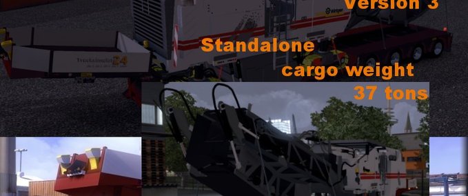 Standalone-Trailer Vario Tieflader Kaltfräse Eurotruck Simulator mod