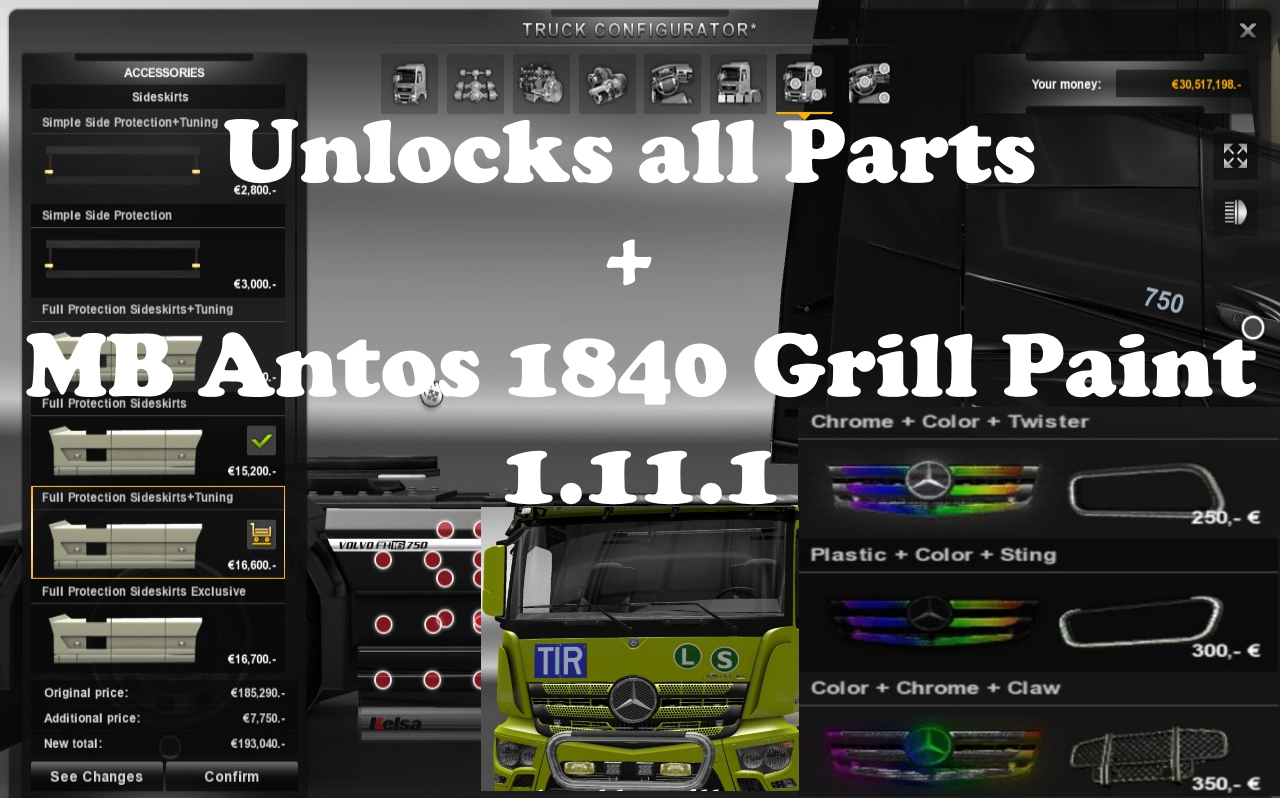 Unlocks all parts MB Antos - Thumbnail 1