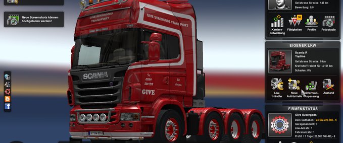 Skins Give Svaergods Transport Scania Skin Eurotruck Simulator mod