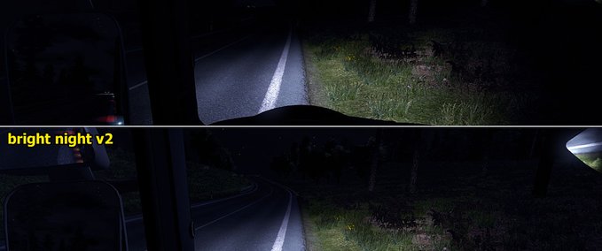 Mods Bright night Eurotruck Simulator mod