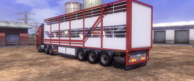 Trailer Horese and cows trailer Eurotruck Simulator mod
