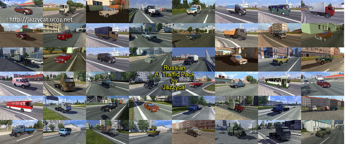 AI Russian Traffic Set Eurotruck Simulator mod