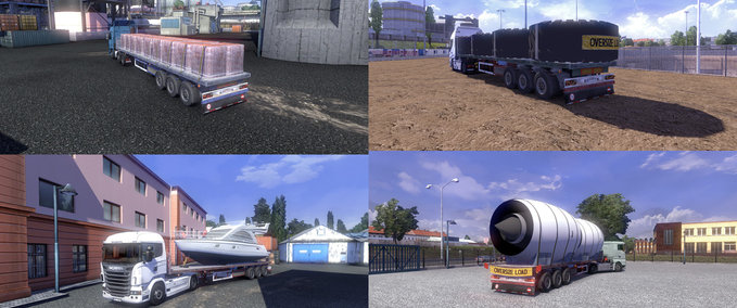 Trailer Flatbed trailer Eurotruck Simulator mod