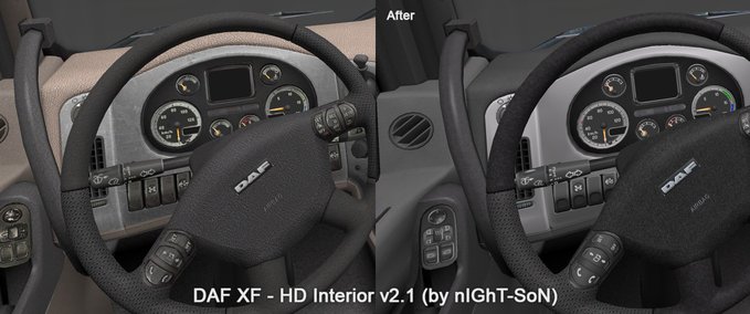 Mods DAF XF HD Interior  Eurotruck Simulator mod