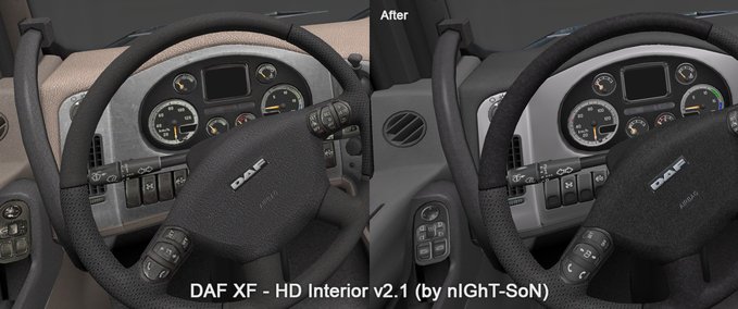 Mods DAF XF HD Interior Eurotruck Simulator mod