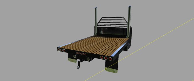 Custom Diesel Truck Flatbed With Stacks Mod Image