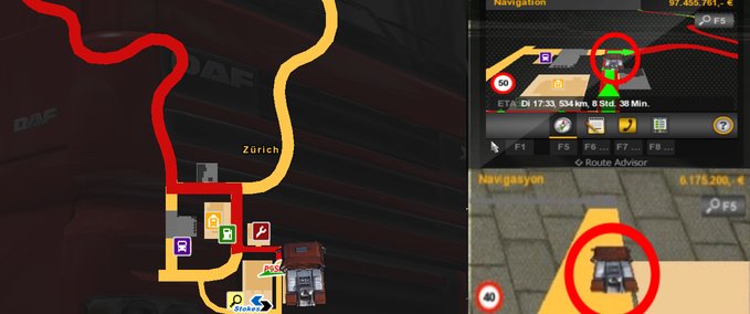 Mods Truck Navi Eurotruck Simulator mod