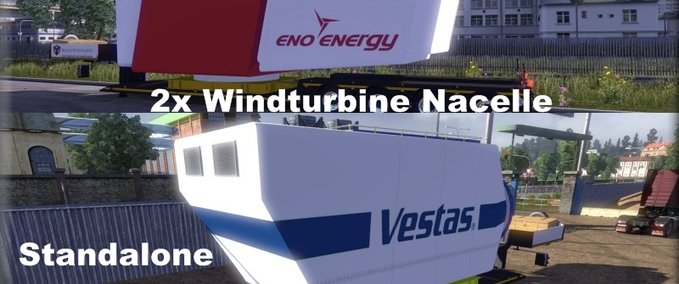 Standalone-Trailer Faymonville Megamax 4axes with Windturbine Nacelle Eurotruck Simulator mod