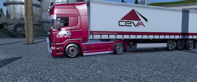 Skins Ceva Logis,Scania Combo  Eurotruck Simulator mod
