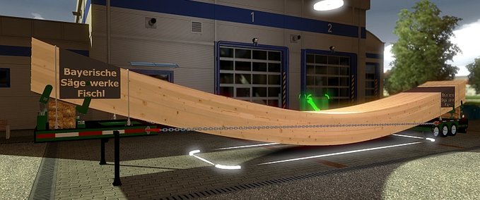 Standalone-Trailer Holzbrückentrailer Schwerlast Eurotruck Simulator mod