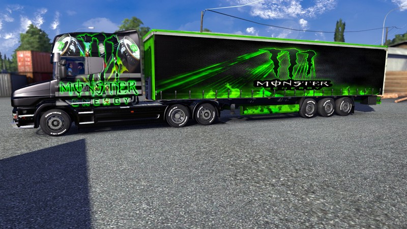 Monster Energy Truck and Trailer 