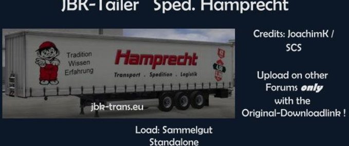 Standalone-Trailer JBK-Trailer Hamprecht Spedition  Eurotruck Simulator mod