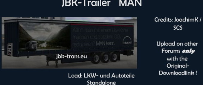 Standalone-Trailer Trailer MAN Eurotruck Simulator mod