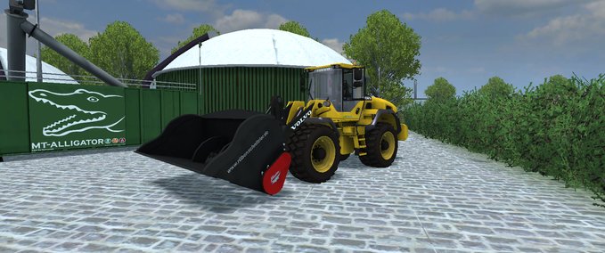 Sonstige Anbaugeräte Alligator RS3000 für Volvo L120H Landwirtschafts Simulator mod