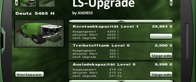 Scripte LS Upgrade Landwirtschafts Simulator mod