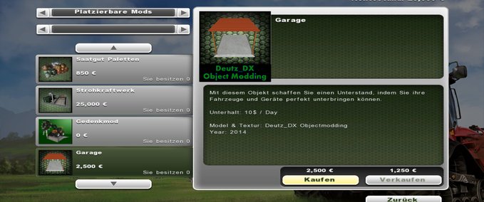 Platzierbare Objekte Carport Landwirtschafts Simulator mod
