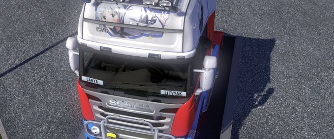 Skins Sanya V Litvyak Skin fuer Scania R und Streamline Eurotruck Simulator mod