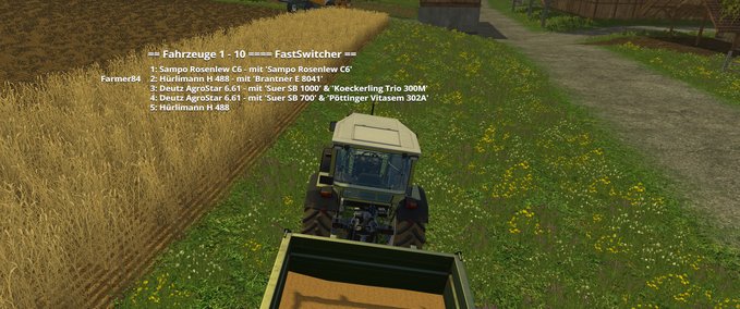 Scripte FastSwitcher Landwirtschafts Simulator mod