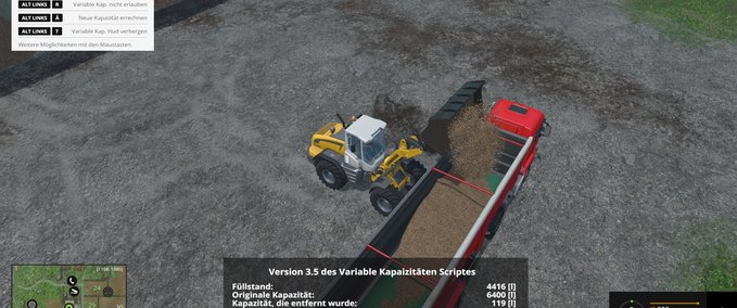 Scripte Variable Capacity Landwirtschafts Simulator mod