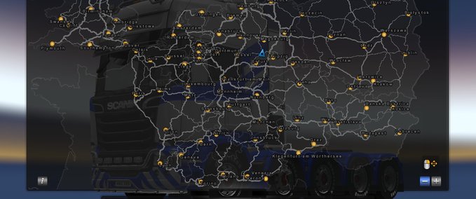 Maps Pathfidner Achievement Aid Eurotruck Simulator mod