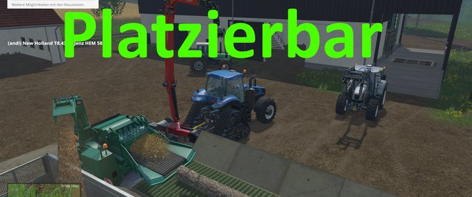 Objekte Beladetisch Für  Holzhäcksler Landwirtschafts Simulator mod