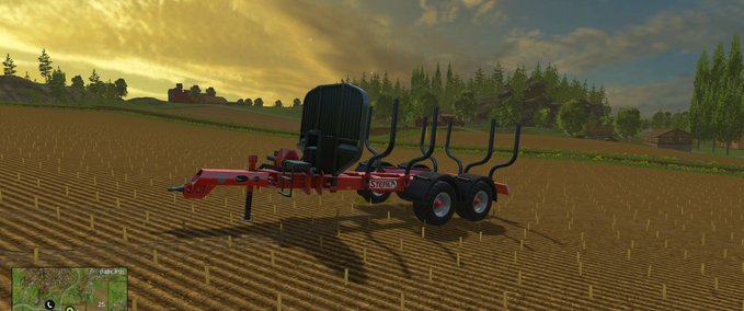 Sonstige Anhänger STEPA Holz Trailer Landwirtschafts Simulator mod